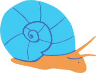 Illustration einer Schnecke – Symbol für Therapie im eigenen Tempo